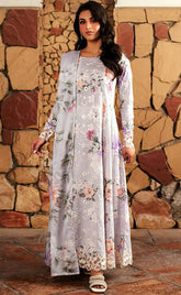 3-piece Unstitched Lawn Suit with Chiffon Dupatta and Printed Trouser for Women