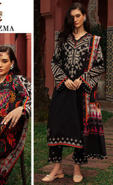 3-piece Unstitched Printed Lawn with Airjet Lawn Doria Dupatta Suit for Women